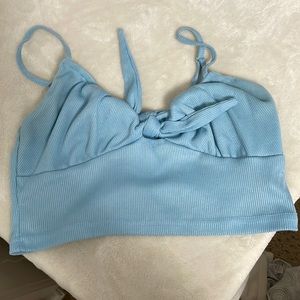 Blue crop top